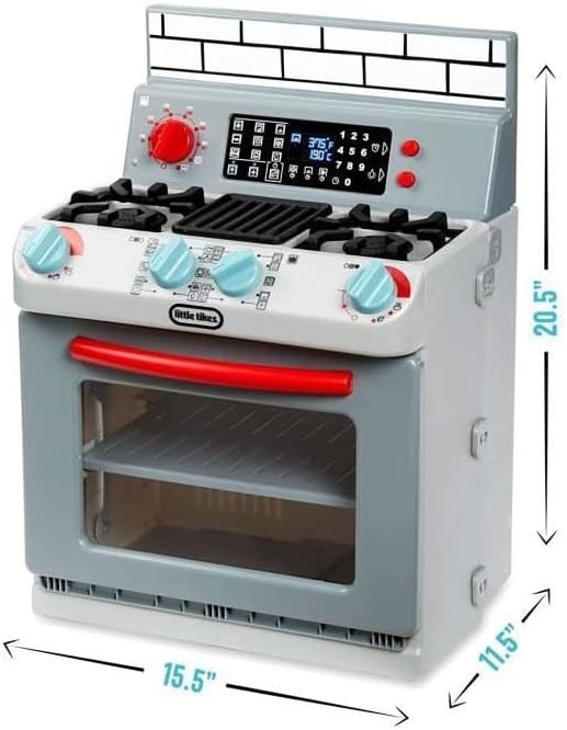 image:imageLittle Tikes First Oven Realistic Pretend Play Appliance for Kids Play Kitchen with 11 Accessories and Realistic Cooking Sounds Unique Toy MultiColor Ages 2