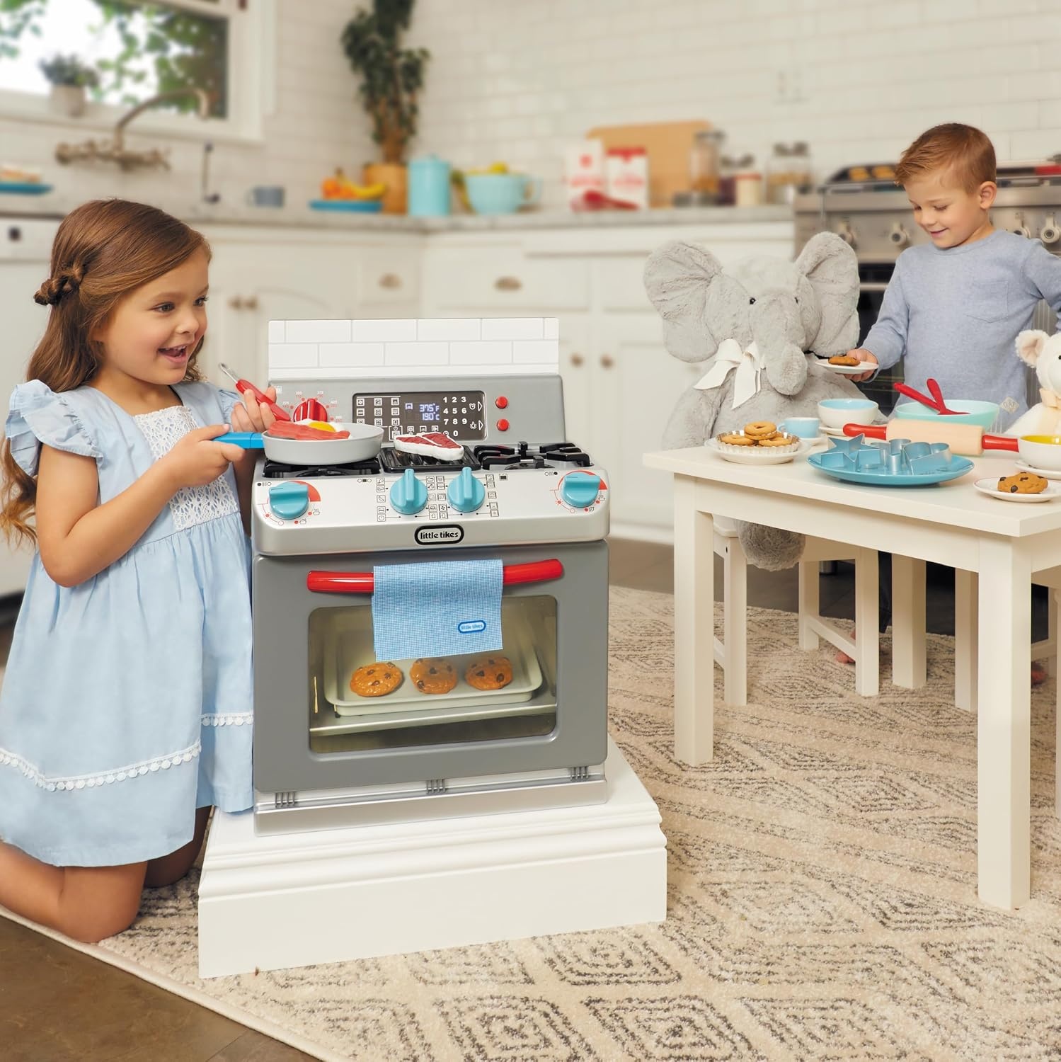 image:imageLittle Tikes First Oven Realistic Pretend Play Appliance for Kids Play Kitchen with 11 Accessories and Realistic Cooking Sounds Unique Toy MultiColor Ages 2
