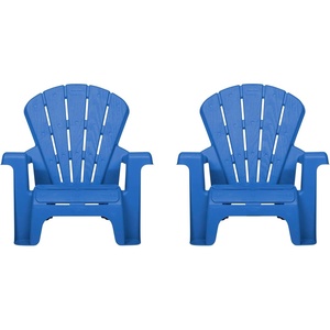 image:imageLittle Tikes Kids Garden Chair 4 Pack in Blue Outdoor Toddler Activity Adirondack Chairs for Picnic Garden Patio Backyard amp Beach Outdoor Chair Set2 Pack