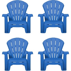 image:imageLittle Tikes Kids Garden Chair 4 Pack in Blue Outdoor Toddler Activity Adirondack Chairs for Picnic Garden Patio Backyard amp Beach Outdoor Chair Set4 Pack