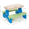 image:imageLittle Tikes Easy Store Picnic Table with Umbrella Multi Color 4200L x 3800W x 1975HBlueGreen