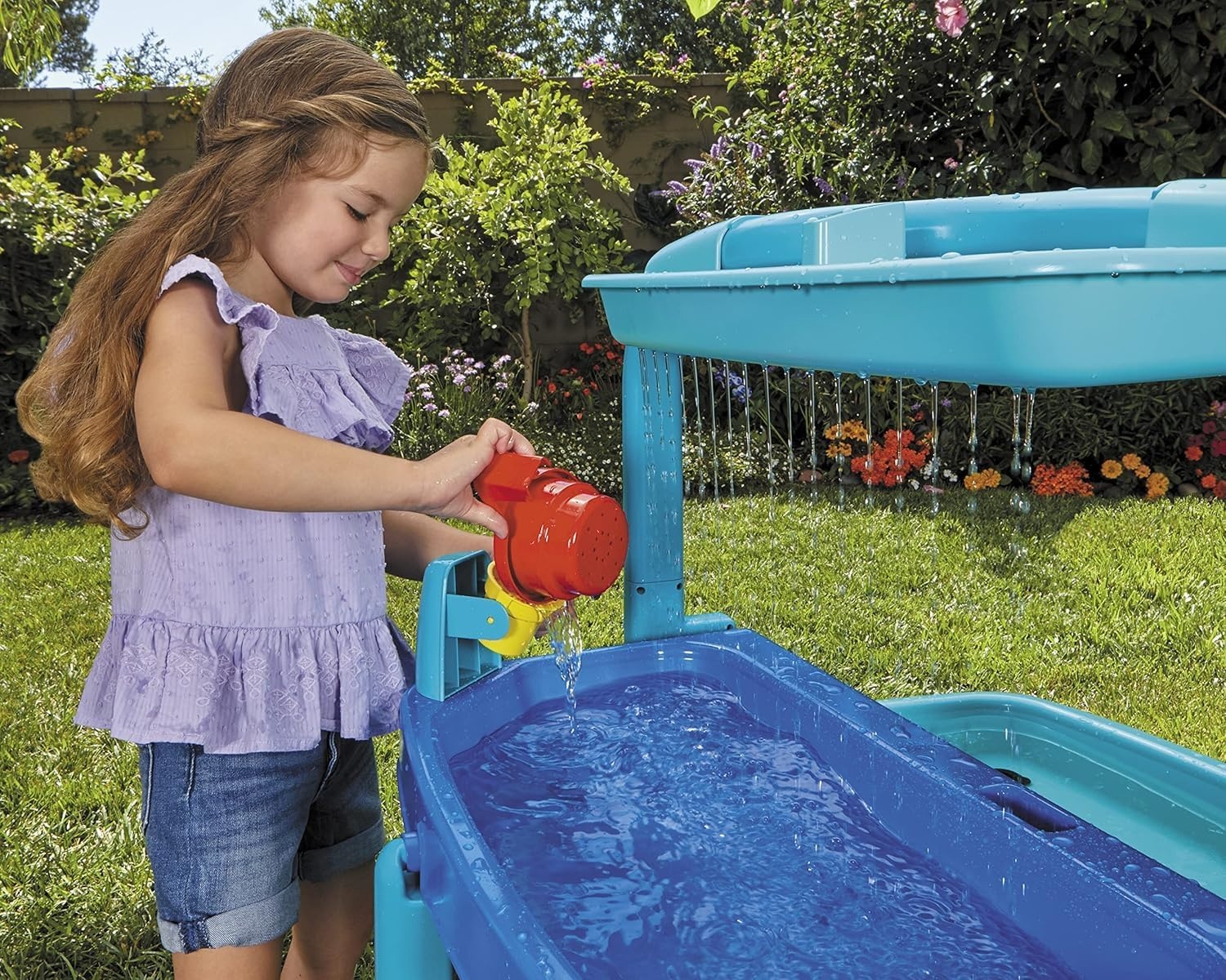 image:imageLittle Tikes Easy Store Outdoor Folding Water Play Table with Accessories for Kids Children Boys amp Girls 3 Years Mutlicolor 660429C3