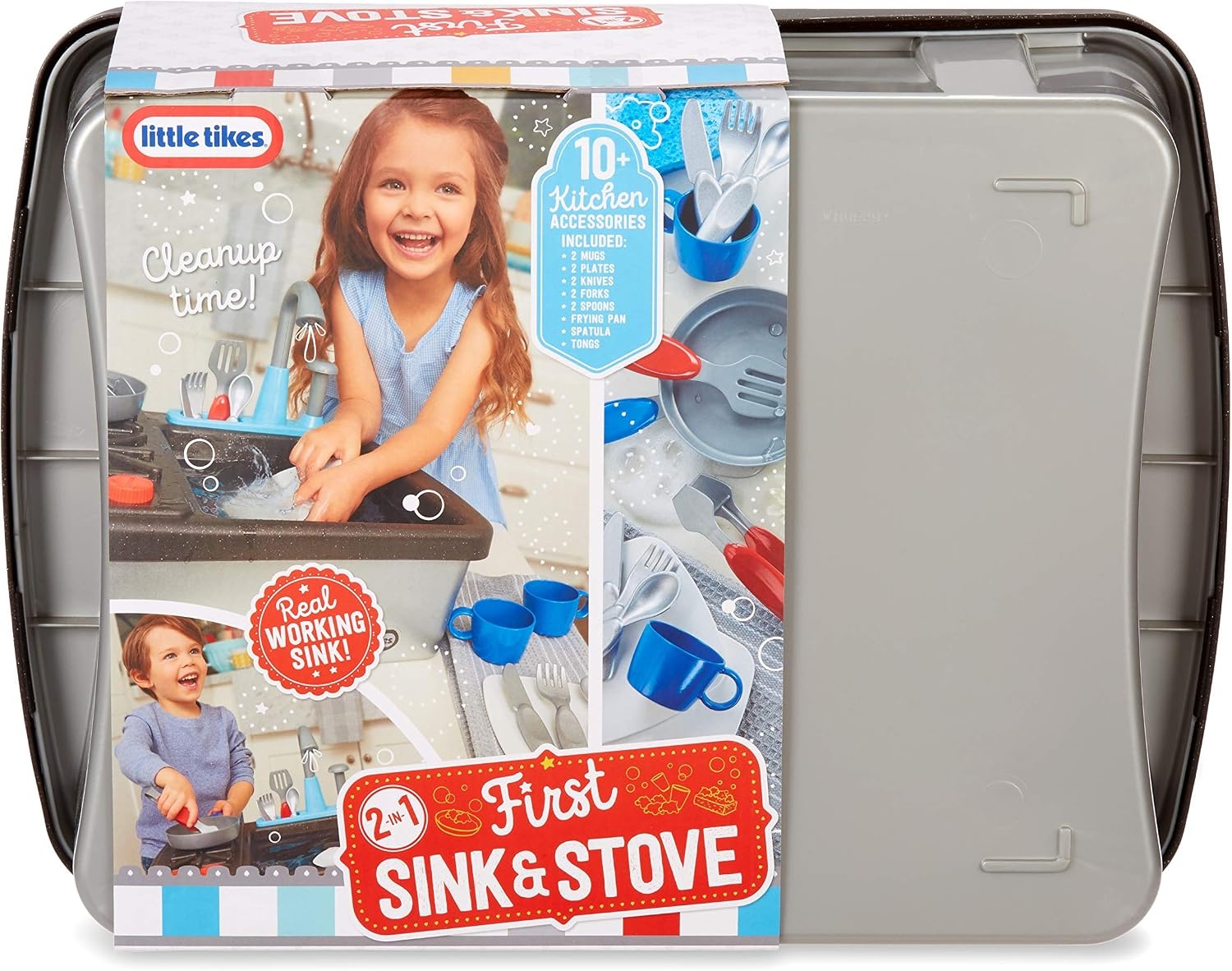 image:imageLittle Tikes First Sink amp Stove Realistic Pretend Play Kitchen Appliance for Kids Includes 13 Cooking Accessories Ages 3 MultiColor